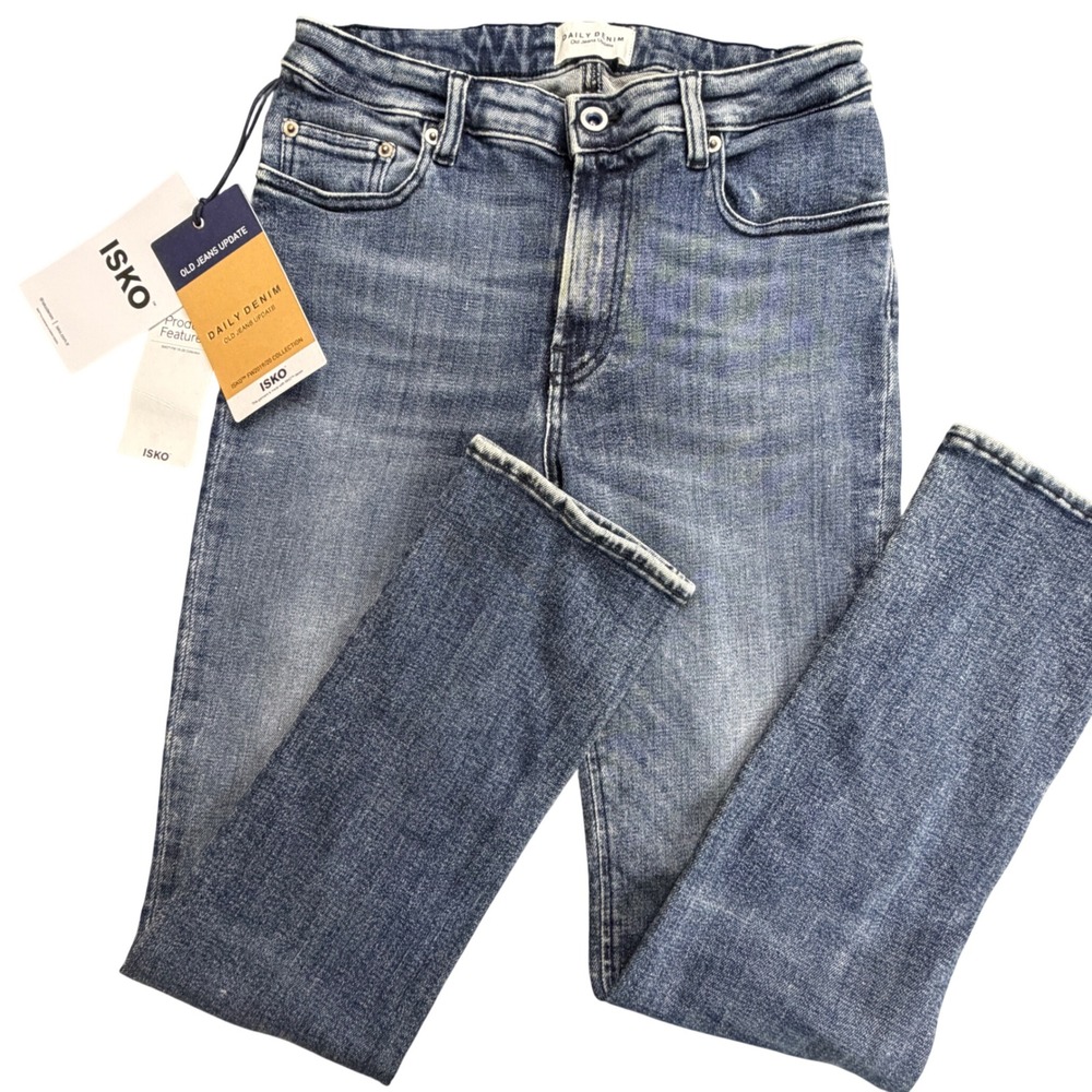 New Daily Denim ISKO Old‎ Jeans Update Blue Slim Fit Jeans NWT Size 29